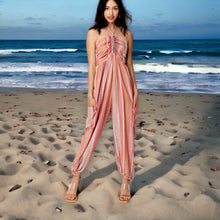 Load image into Gallery viewer, Mauve striped Romper
