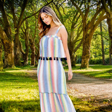 Load image into Gallery viewer, Bohemian tiered Cotton dress
